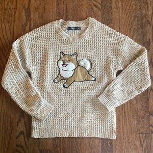 Cute Pullover Sweater w/ Fluffy Tail Dog